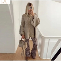 Womens Loose Fit Casual Cardigan Sweater