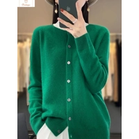 Womens Merino Wool Long Sleeve Cardigan