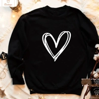 Love Heart Womens Graphic Sweatshirt