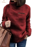 Soft Zippered Turtleneck Womens Sweater