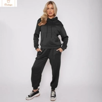 Oversized Thermal Hoodie and Sweatpants Set