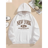 Casual Letter Print Hoodie for Women