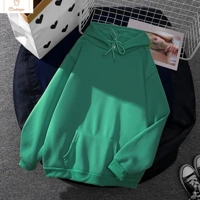 Womens Solid Color Hooded Sweatshirt