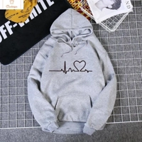 Casual Black and White Hip Hop Hoodie