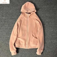Slim Fit Velvet Hooded Sweatshirt for Women