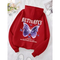 Beautiful Purple Butterfly Casual Hoodie