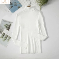 Elegant Black Turtleneck Knit Sweater