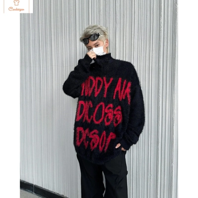 Retro Mink Knit Pullover Sweater