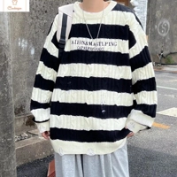 Cartoon Shark Print Oversized Sweater