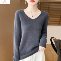 Merino Wool V-Neck Pullover Sweater