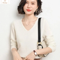 Cashmere V-neck Pullover Sweater for Women