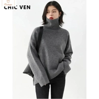 Loose Turtleneck Knit Sweater for Women