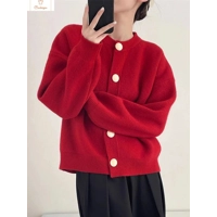 Womens Autumn Knitted Cardigan Sweater