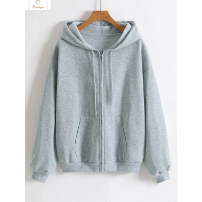 Womens Fleece Zip Up Hoodie Jacket