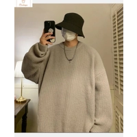 Round Collar Knit Sweater for Couples