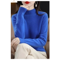 Womens Merino Wool Half Polo Sweater