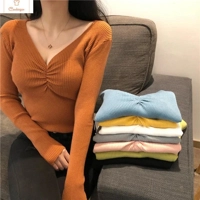 Chic Autumn V Neck Knitted Sweater