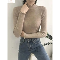 Womens High Elastic Turtleneck Sweater