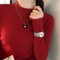 Cardeegan Womens Stretch Turtleneck Knitted Sweater