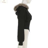 Slimming Hooded Zippered Winter Jacket