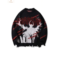 Dark Anime Couple Knit Sweater