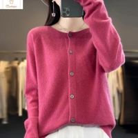 Womens Merino Wool Long Sleeve Cardigan