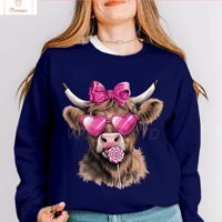 Highland Cow Print Oversized Fashion Hoodie