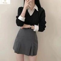 Womens Winter V-Neck Knit Sweater