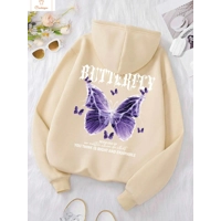 Beautiful Purple Butterfly Casual Hoodie