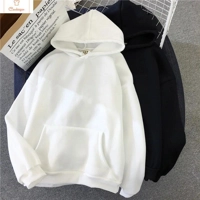 Casual Womens Solid Hoodie with Pockets