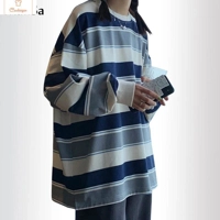 Womens Striped Hoodie Sweatshirt Jumper