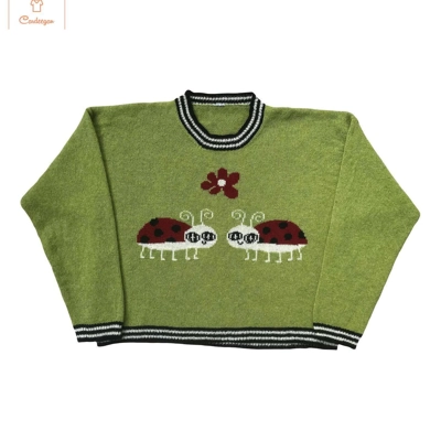 Cardeegan Gothic Cartoon Oversized Sweater Cardeegan Gothic Cartoon Oversized Sweater