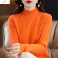 Womens Merino Wool Half Polo Sweater