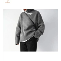 Loose Turtleneck Knit Sweater for Women