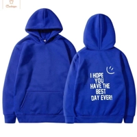 Happy Face Casual Oversize Hoodie for Women
