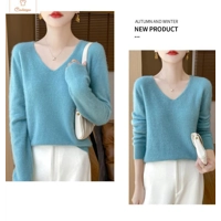 Merino Wool V-Neck Pullover Sweater