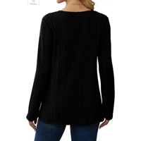 Cozy Wine Red Knit V-Neck Sweater