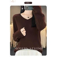 Womens V-neck Long Sleeve Fashion Sweater