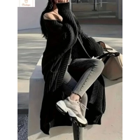 Comfortable Womens Open Front Knit Cardigan