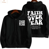 Faith Over Fear Womens Zip Hoodie