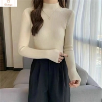 Womens Long Sleeve Turtleneck Knit Sweater