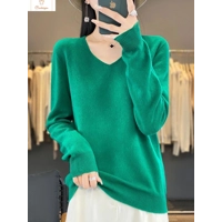 Womens V-neck Long Sleeve Fashion Sweater