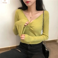 Chic Autumn V Neck Knitted Sweater