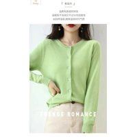 Cashmere Womens O-Neck Cardigan Sweater