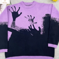 Retro Gothic Knit Streetwear Pullover Sweater