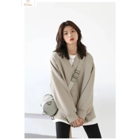 Casual Loose V-neck Warm Sweatshirt
