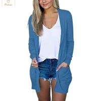 Casual Long Sleeve Pocket Cardigan for Women