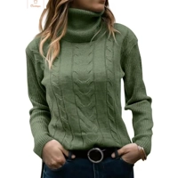 Vintage Slim Fit Turtleneck Sweater for Women