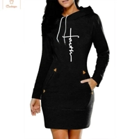 Womens Autumn Long Sleeve Hoodie Dress