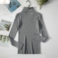 Elegant Black Turtleneck Knit Sweater